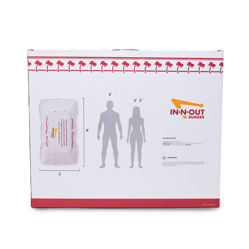 fry boat pool float back of box